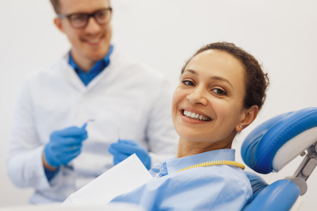 Patient receiving a dental implant procedure at West Brickell Dental in Miami.