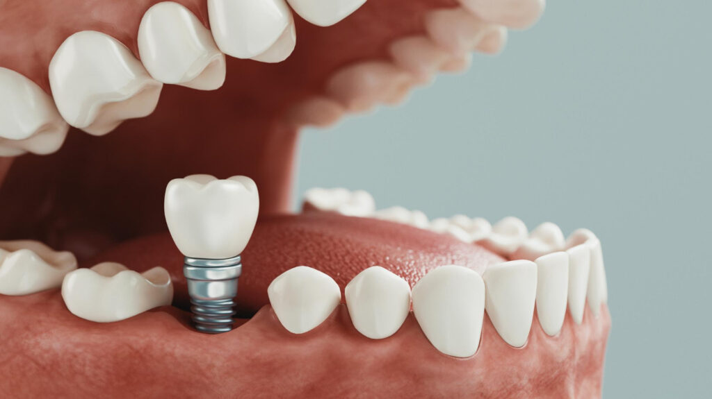 Patient receiving a dental implant procedure at West Brickell Dental in Miami.